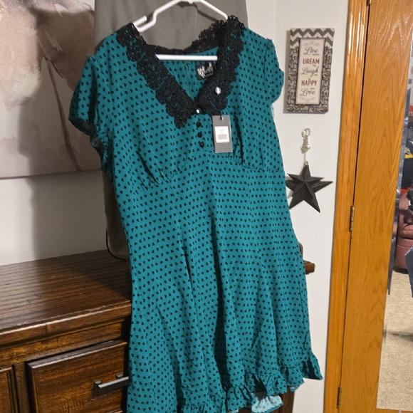 Hell Bunny Dresses & Skirts - Hell Bunny Womens Paradisium Green Dress 2xl